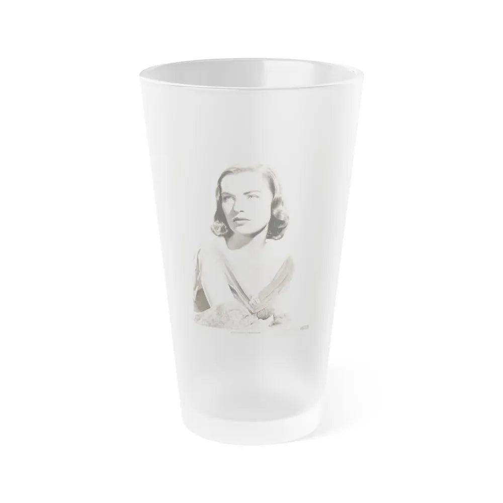 Ella Raines #35 (Vintage Female Icon) Frosted Pint Glass 16oz-16oz-Frosted-Go Mug Yourself