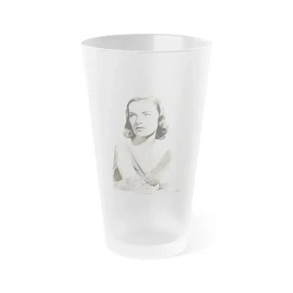 Ella Raines #35 (Vintage Female Icon) Frosted Pint Glass 16oz 16oz Frosted - Go Mug Yourself
