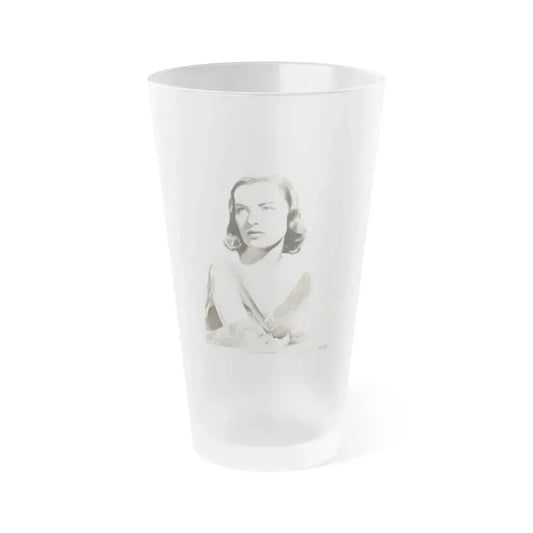 Ella Raines #35 (Vintage Female Icon) Frosted Pint Glass 16oz 16oz Frosted - Go Mug Yourself