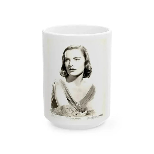 Ella Raines #35 (Vintage Female Icon) White Coffee Mug 15oz - Go Mug Yourself