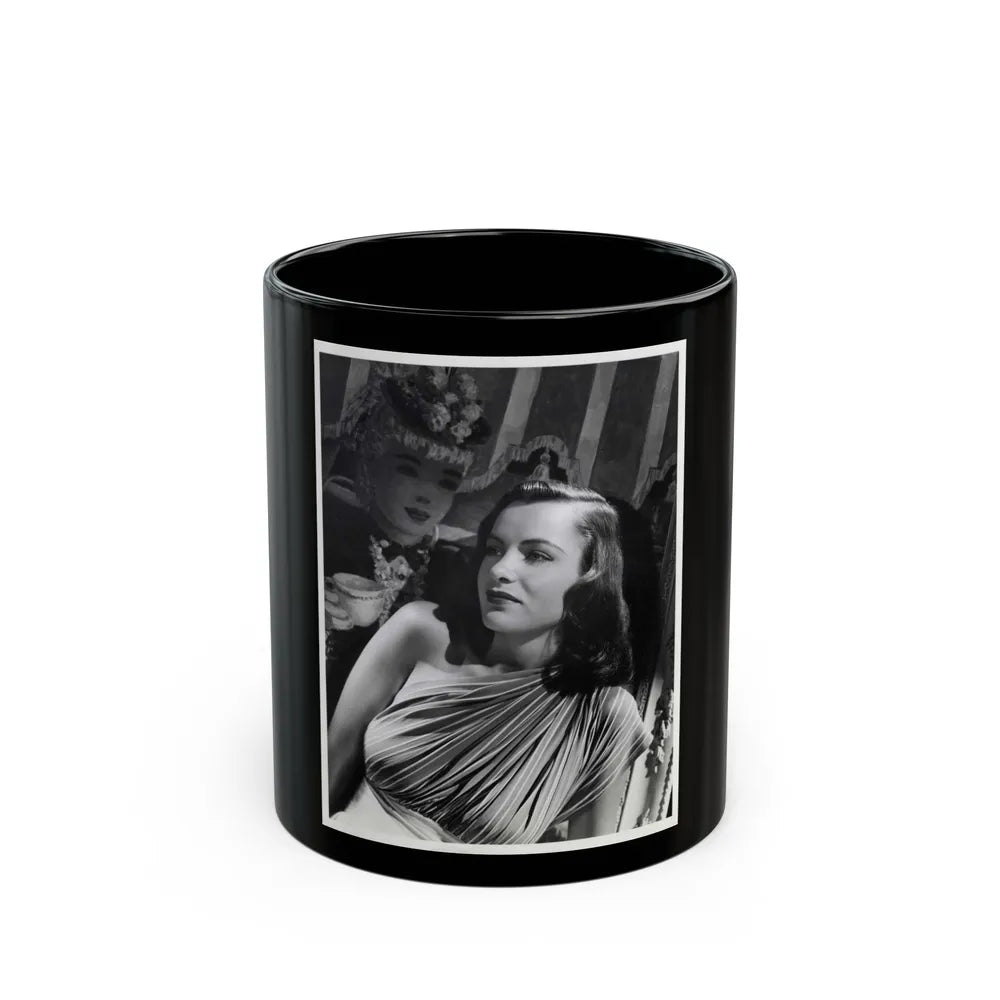 Ella Raines #40 (Vintage Female Icon) Black Coffee Mug-11oz-Go Mug Yourself