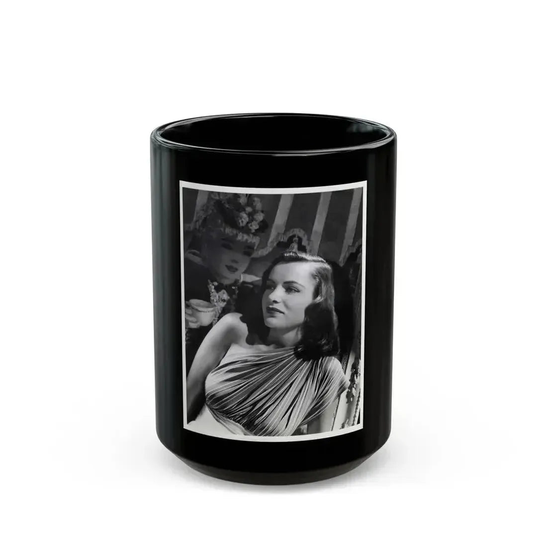 Ella Raines #40 (Vintage Female Icon) Black Coffee Mug 15oz - Go Mug Yourself