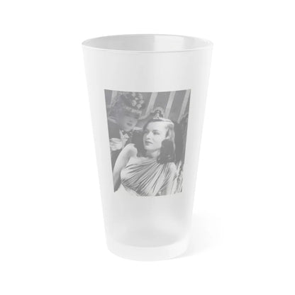 Ella Raines #40 (Vintage Female Icon) Frosted Pint Glass 16oz-16oz-Frosted-Go Mug Yourself