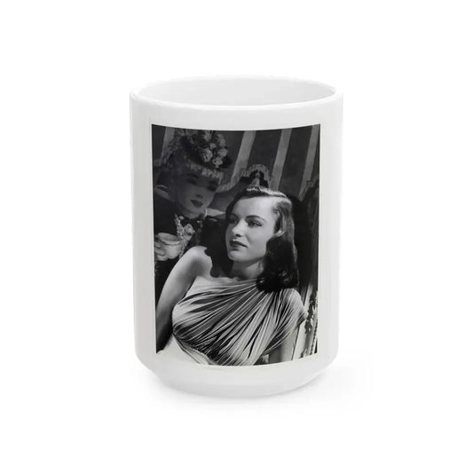 Ella Raines #40 (Vintage Female Icon) White Coffee Mug 15oz - Go Mug Yourself