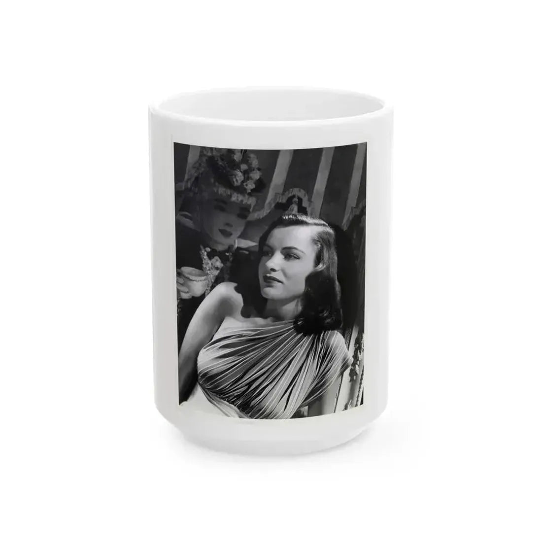 Ella Raines #40 (Vintage Female Icon) White Coffee Mug 15oz - Go Mug Yourself