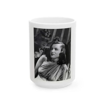 Ella Raines #40 (Vintage Female Icon) White Coffee Mug 15oz - Go Mug Yourself