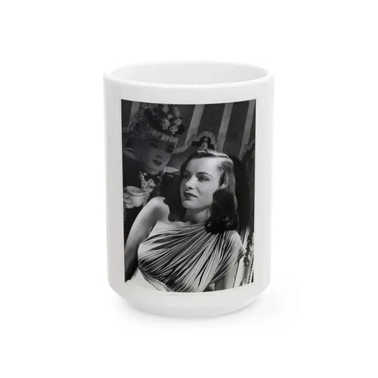Ella Raines #40 (Vintage Female Icon) White Coffee Mug 15oz - Go Mug Yourself