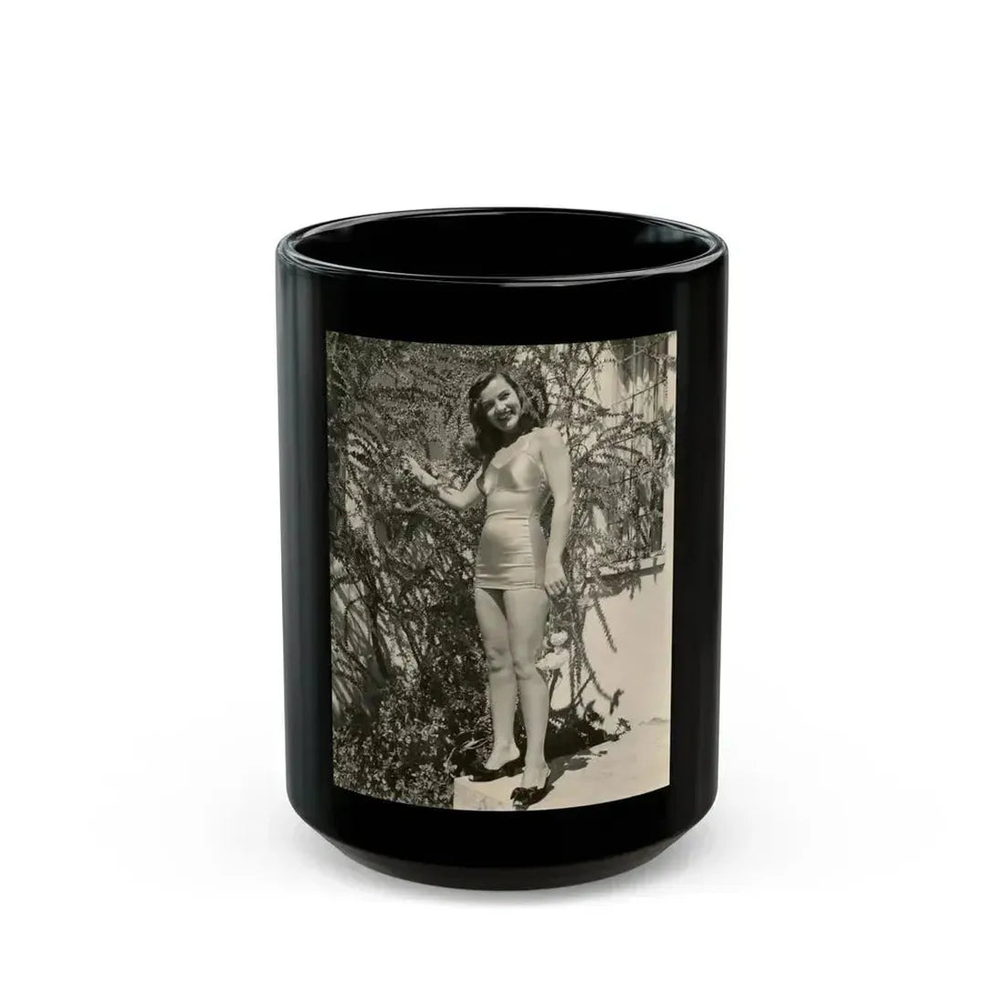 Ella Raines #47 (Vintage Female Icon) Black Coffee Mug 15oz - Go Mug Yourself