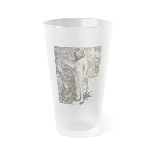 Ella Raines #47 (Vintage Female Icon) Frosted Pint Glass 16oz-16oz-Frosted-Go Mug Yourself