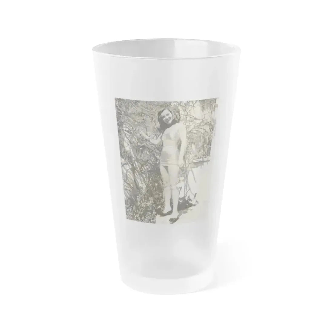 Ella Raines #47 (Vintage Female Icon) Frosted Pint Glass 16oz 16oz Frosted - Go Mug Yourself