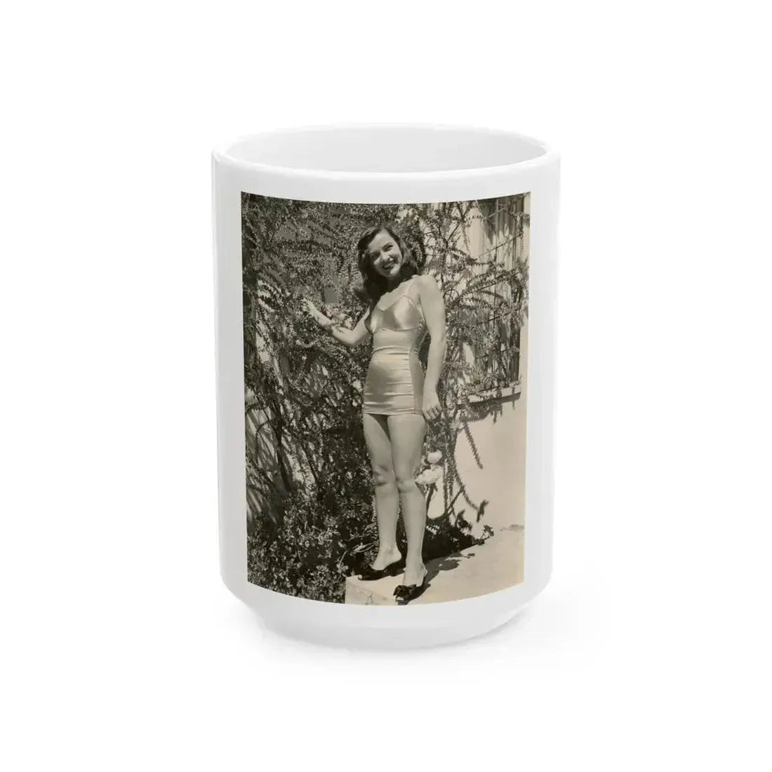 Ella Raines #47 (Vintage Female Icon) White Coffee Mug 15oz - Go Mug Yourself