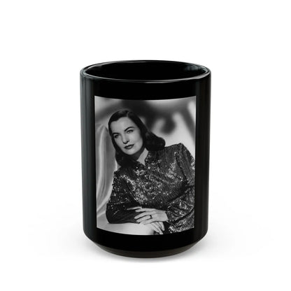 Ella Raines #72 (Vintage Female Icon) Black Coffee Mug-15oz-Go Mug Yourself