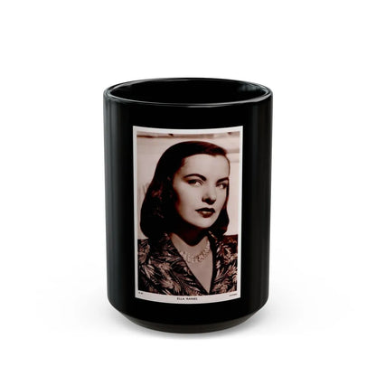 Ella Raines #85 (Vintage Female Icon) Black Coffee Mug-15oz-Go Mug Yourself