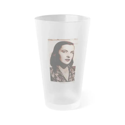 Ella Raines #85 (Vintage Female Icon) Frosted Pint Glass 16oz 16oz Frosted - Go Mug Yourself