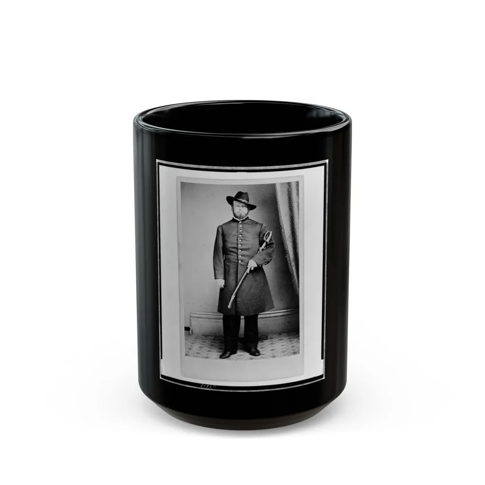 Elliott( ), Union Officer, Full-Length Portrait, Standing, Holding Sword In Left Hand, Facing Front (U.S. Civil War) Black Coffee Mug-15oz-Go Mug Yourself