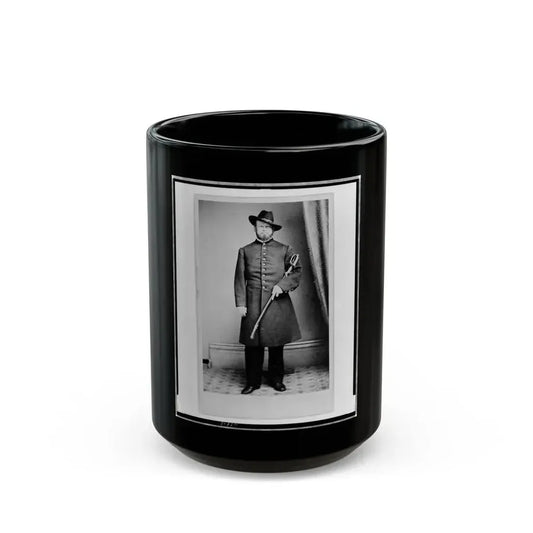Elliott( ), Union Officer, Full-Length Portrait, Standing, Holding Sword In Left Hand, Facing Front (U.S. Civil War) Black Coffee Mug 15oz - Go Mug Yourself