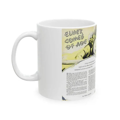 Elmer Comes of Age, Woman's Day, February 1950 - White Coffee Mug - Go Mug Yourself