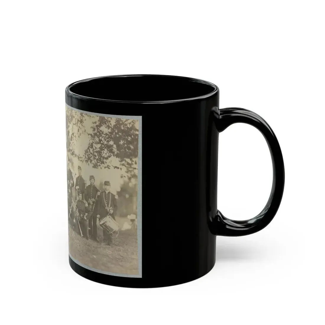 Elmira Cornet Band,  Thirty-Third Regiment, Of The New York State Volunteers, July 1861 (U.S. Civil War) Black Coffee Mug - Go Mug Yourself