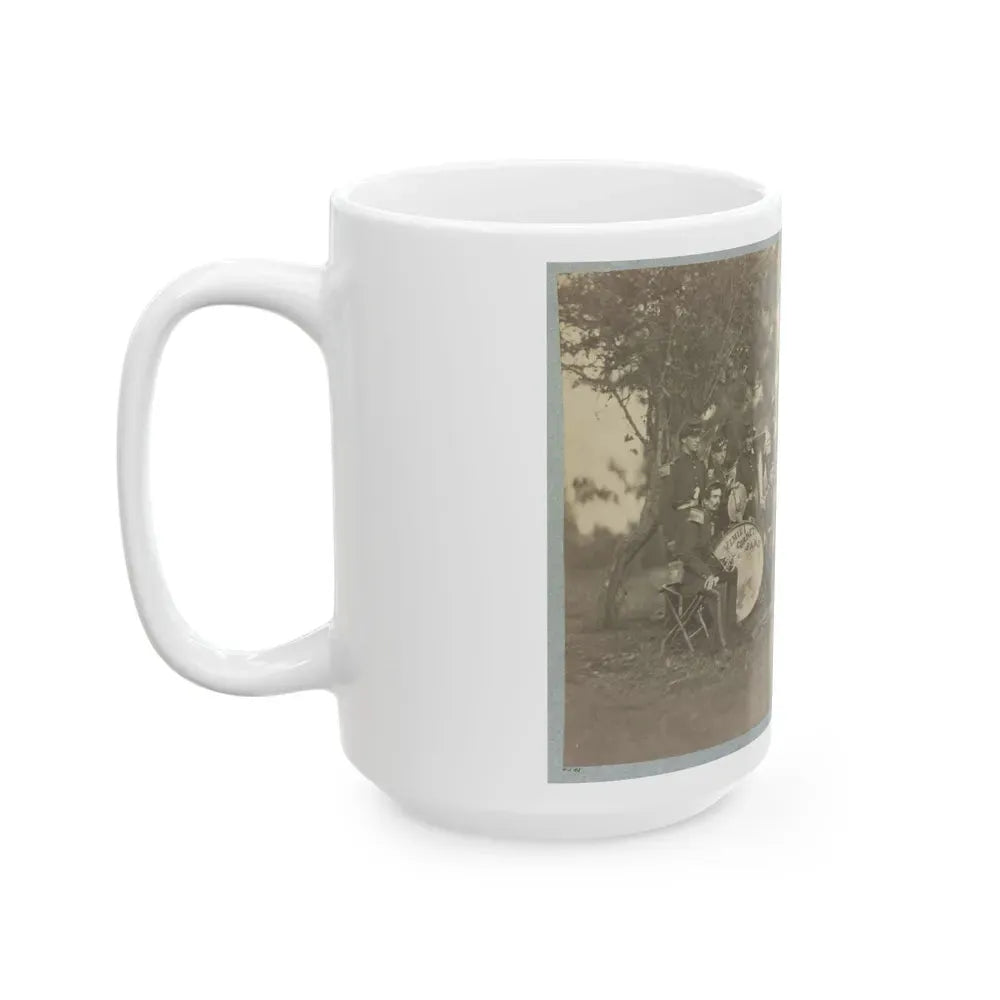 Elmira Cornet Band,  Thirty-Third Regiment, Of The New York State Volunteers, July 1861 (U.S. Civil War) White Coffee Mug - Go Mug Yourself