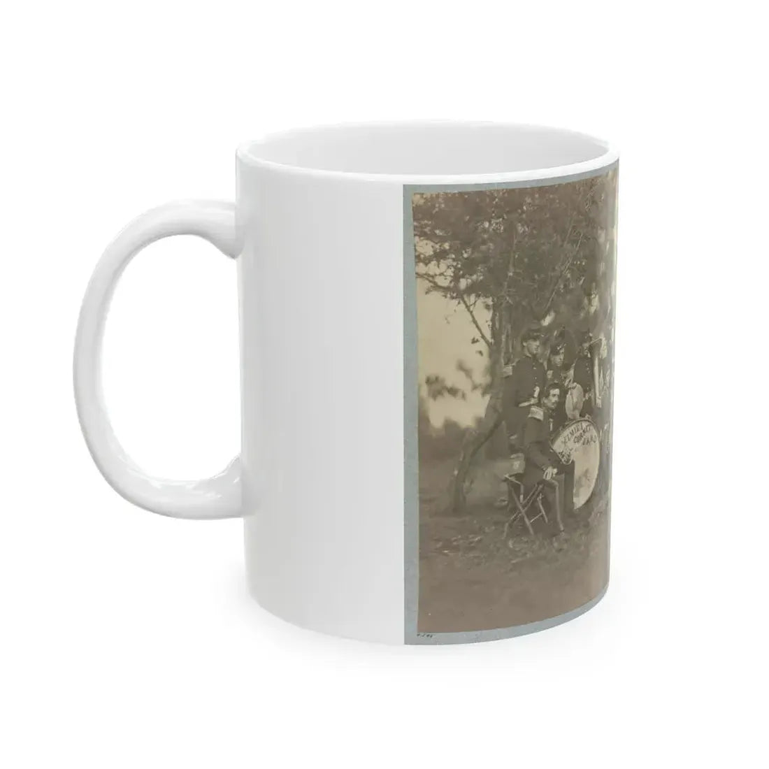 Elmira Cornet Band,  Thirty-Third Regiment, Of The New York State Volunteers, July 1861 (U.S. Civil War) White Coffee Mug - Go Mug Yourself