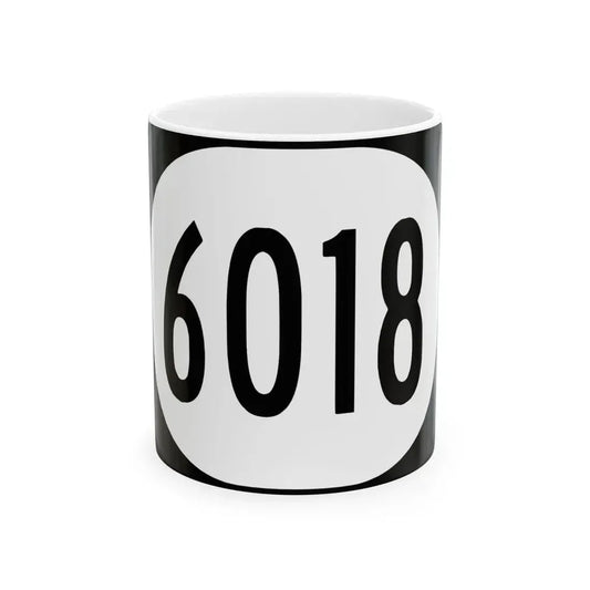 Elongated circle 6018 (Kentucky) (Road Sign) White Coffee Mug 11oz - Go Mug Yourself