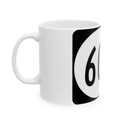 Elongated circle 6018 (Kentucky) (Road Sign) White Coffee Mug - Go Mug Yourself
