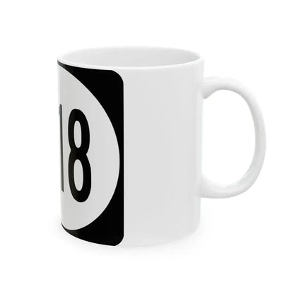 Elongated circle 6018 (Kentucky) (Road Sign) White Coffee Mug - Go Mug Yourself