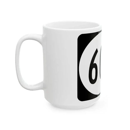Elongated circle 6018 (Kentucky) (Road Sign) White Coffee Mug - Go Mug Yourself