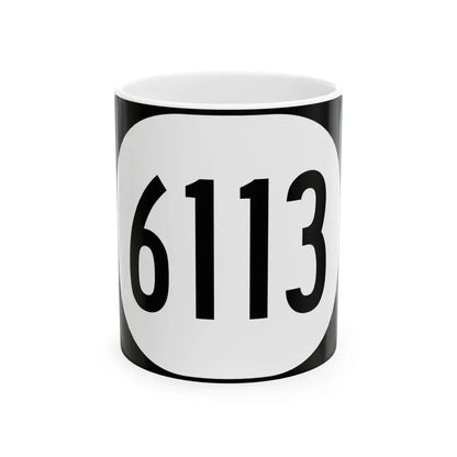 Elongated circle 6113 (Kentucky) (Road Sign) White Coffee Mug 11oz - Go Mug Yourself