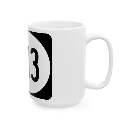 Elongated circle 6113 (Kentucky) (Road Sign) White Coffee Mug - Go Mug Yourself