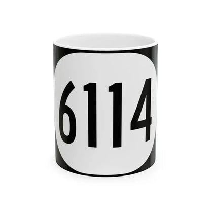Elongated circle 6114 (Kentucky) (Road Sign) White Coffee Mug 11oz - Go Mug Yourself