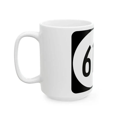 Elongated circle 6114 (Kentucky) (Road Sign) White Coffee Mug - Go Mug Yourself