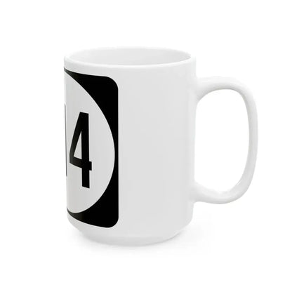 Elongated circle 6114 (Kentucky) (Road Sign) White Coffee Mug - Go Mug Yourself