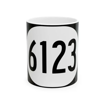 Elongated circle 6123 (Kentucky) (Road Sign) White Coffee Mug 11oz - Go Mug Yourself