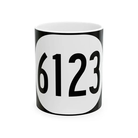 Elongated circle 6123 (Kentucky) (Road Sign) White Coffee Mug 11oz - Go Mug Yourself