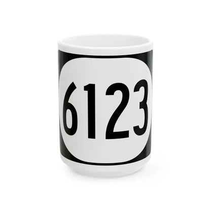 Elongated circle 6123 (Kentucky) (Road Sign) White Coffee Mug 15oz - Go Mug Yourself
