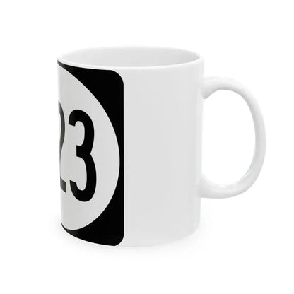 Elongated circle 6123 (Kentucky) (Road Sign) White Coffee Mug - Go Mug Yourself