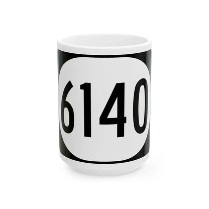 Elongated circle 6140 (Kentucky) (Road Sign) White Coffee Mug 15oz - Go Mug Yourself