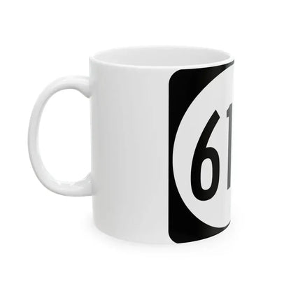 Elongated circle 6140 (Kentucky) (Road Sign) White Coffee Mug - Go Mug Yourself