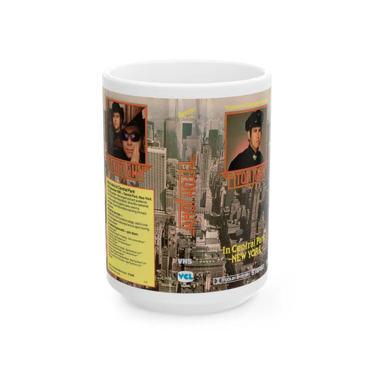 ELTON JOHN IN CENTRAL PARK NEW YORK (VHS COVER) - White Coffee Mug-15oz-Go Mug Yourself