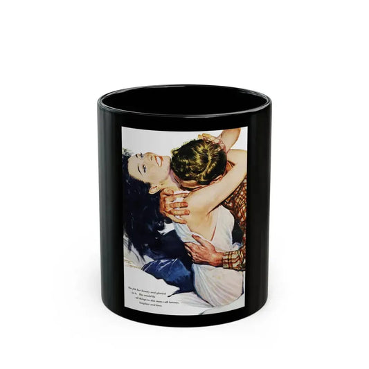 Elusive Beauty, Redbook, July 1955 - Black Coffee Mug 11oz - Go Mug Yourself