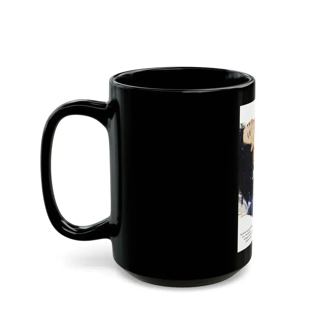 Elusive Beauty, Redbook, July 1955 - Black Coffee Mug - Go Mug Yourself