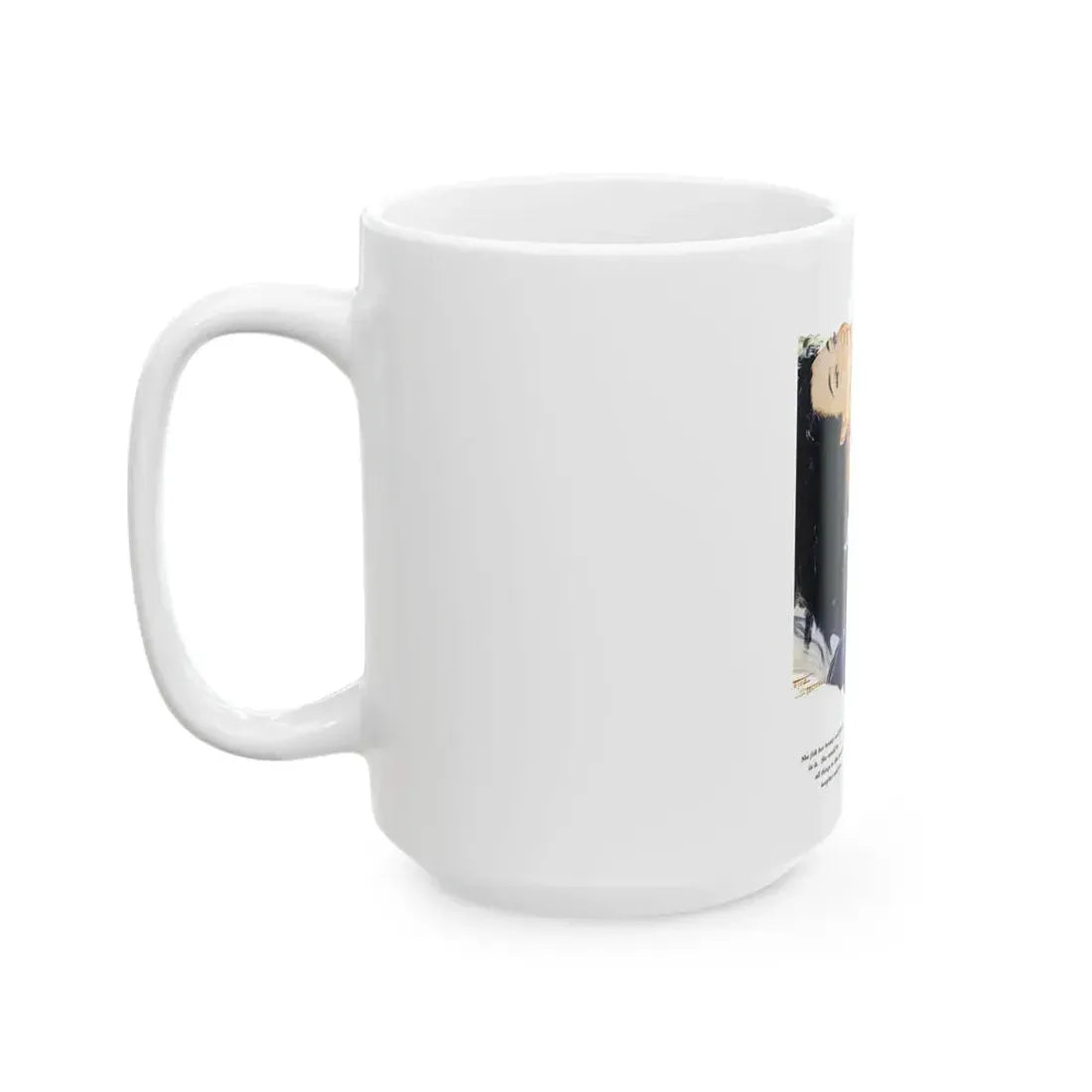 Elusive Beauty, Redbook, July 1955 - White Coffee Mug - Go Mug Yourself