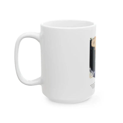 Elusive Beauty, Redbook, July 1955 - White Coffee Mug - Go Mug Yourself