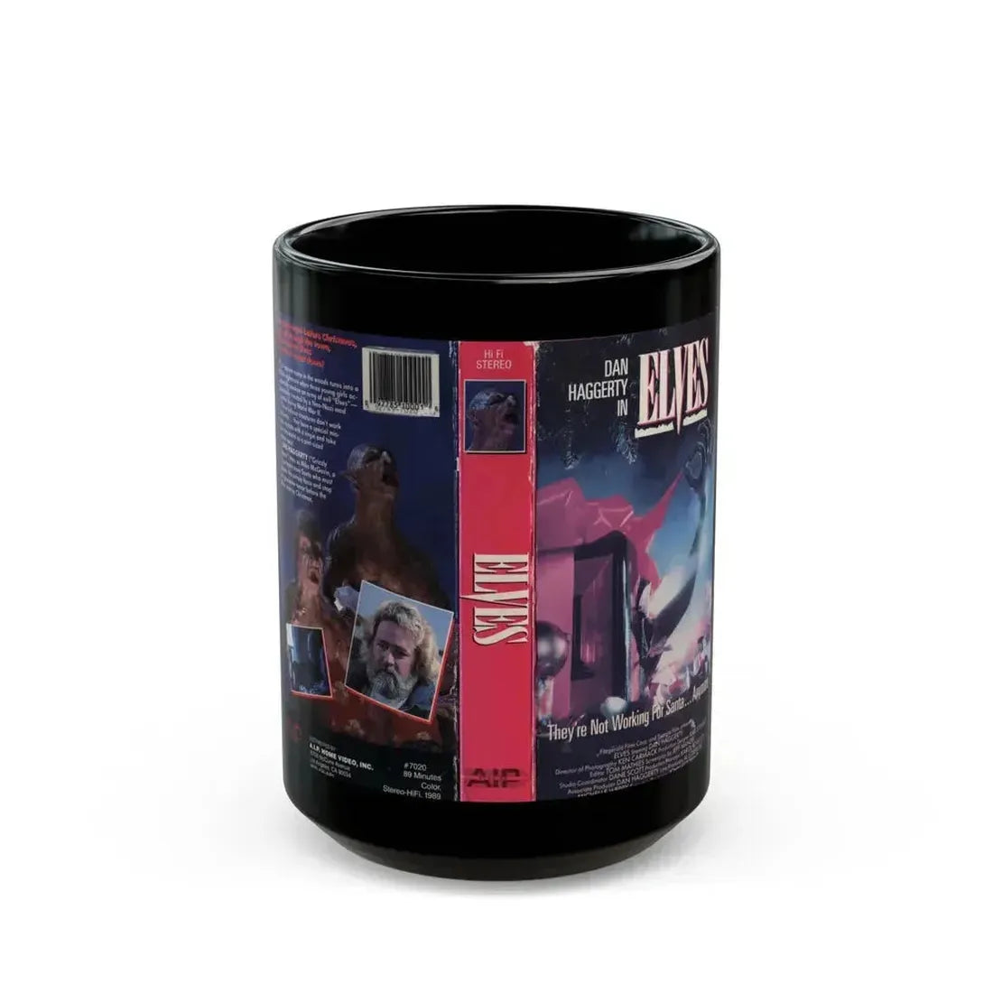 ELVES (VHS COVER) - Black Coffee Mug 15oz - Go Mug Yourself