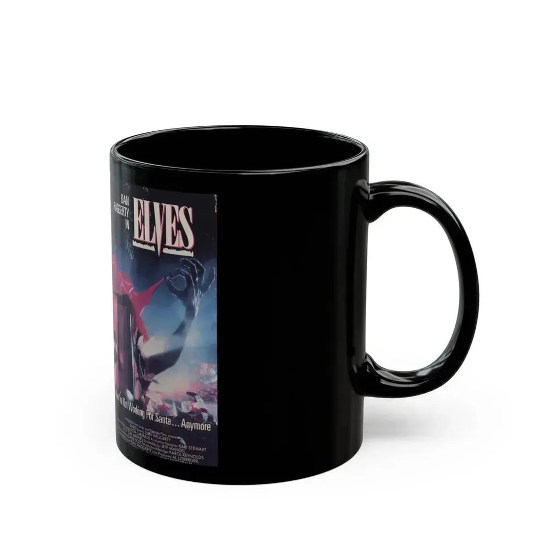 ELVES (VHS COVER) - Black Coffee Mug - Go Mug Yourself