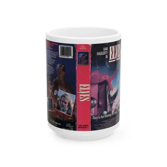 ELVES (VHS COVER) - White Coffee Mug 15oz - Go Mug Yourself