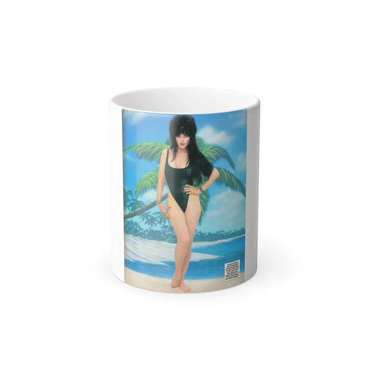 Elvira, Mistress Of The Dark #130 (Vintage Female Icon) Color Changing Coffee Mug 11oz - Go Mug Yourself