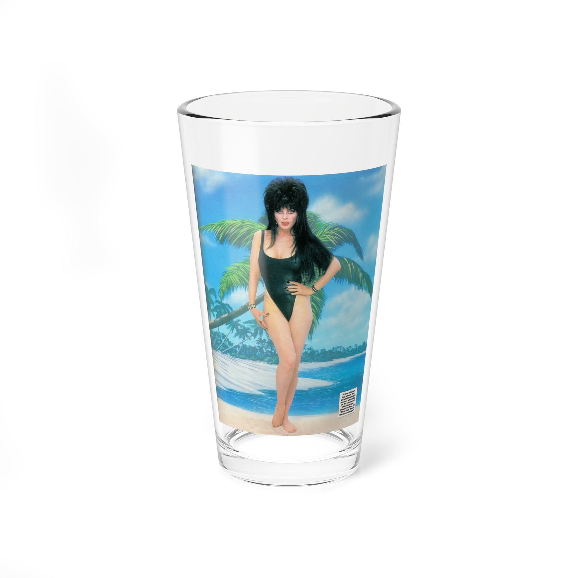 Elvira, Mistress Of The Dark #130 (Vintage Female Icon) Pint Glass 16oz-16oz-Go Mug Yourself