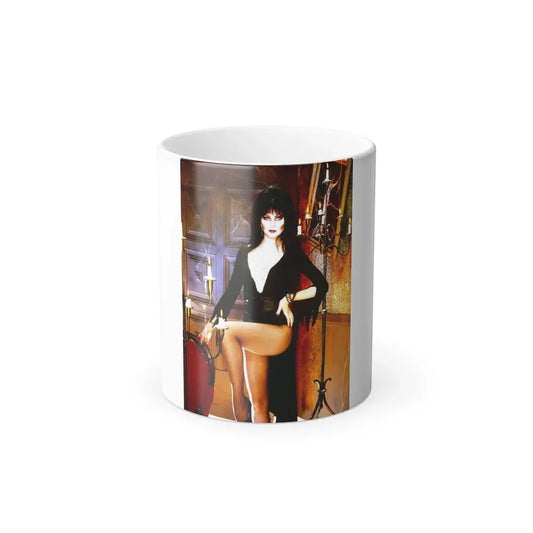 Elvira, Mistress Of The Dark #136 (Vintage Female Icon) Color Changing Coffee Mug 11oz - Go Mug Yourself